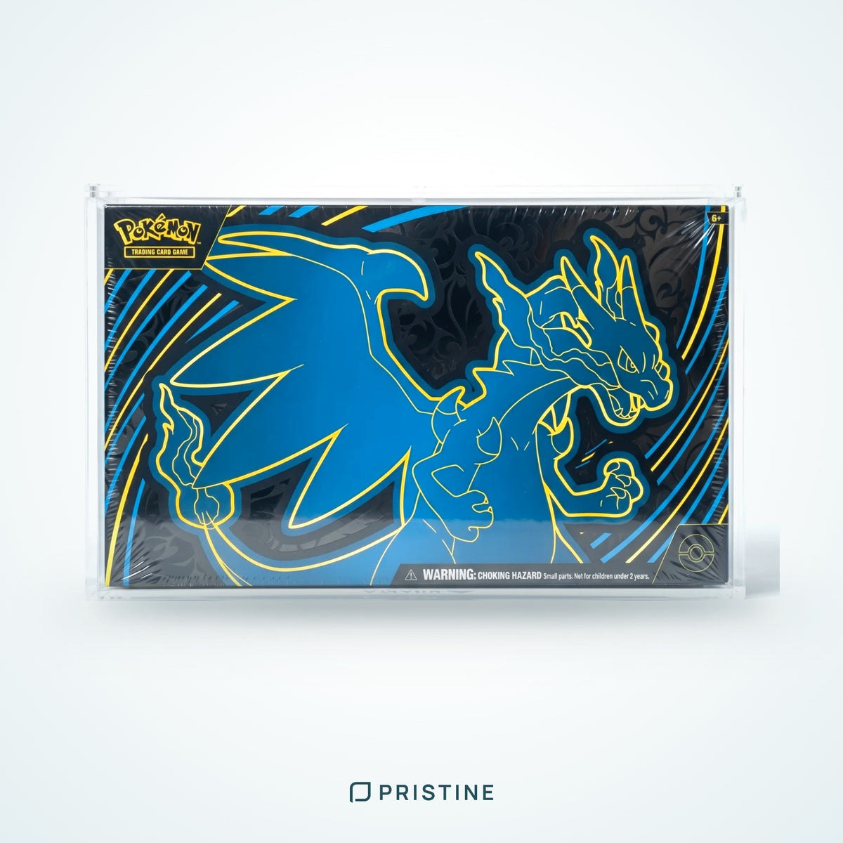 Protector de metacrilato para Ultra Premium Collection Mega-Charizard X Pokémon TCG con tapa imantada