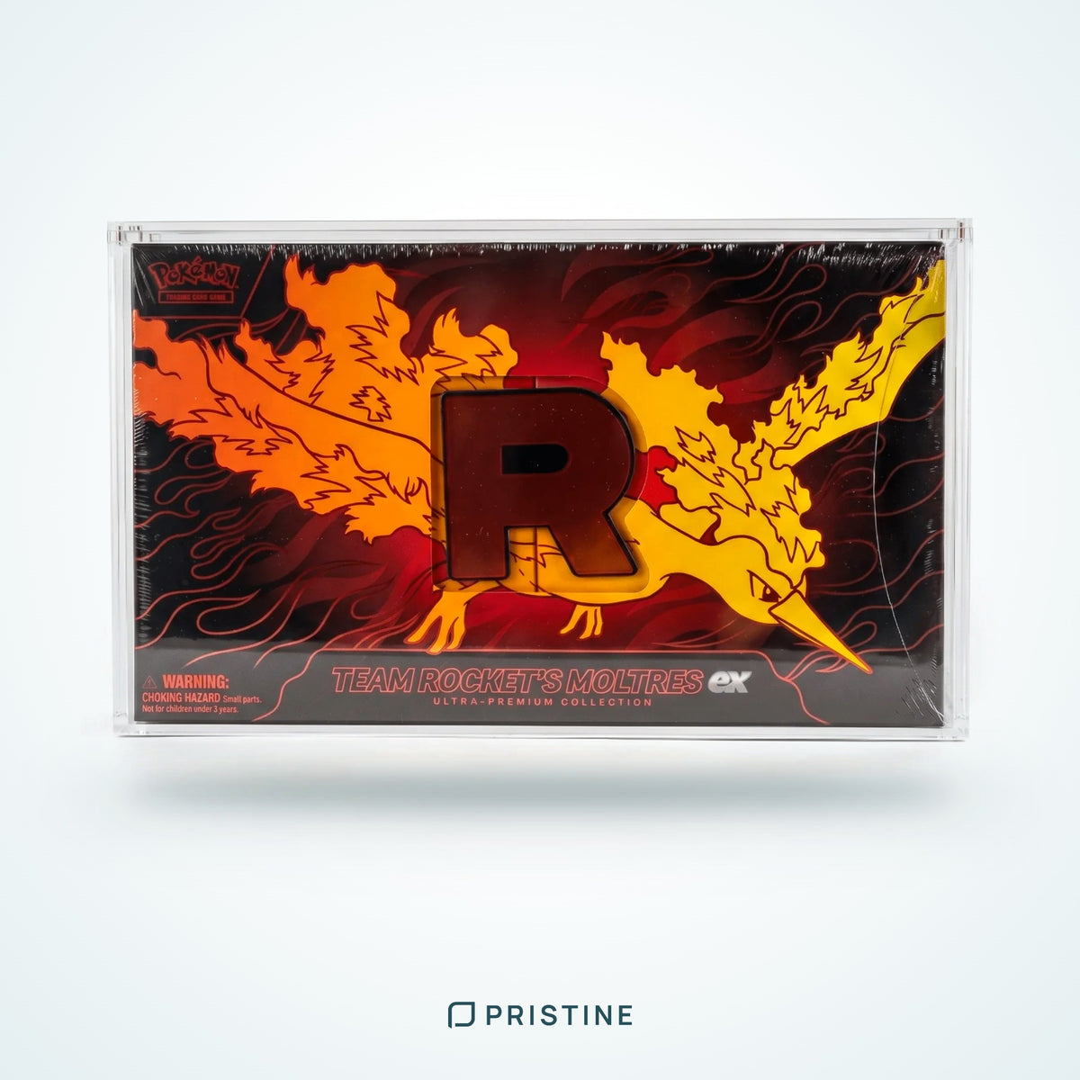 Protector de metacrilato para Ultra Premium Collection Moltres Pokémon TCG con tapa imantada