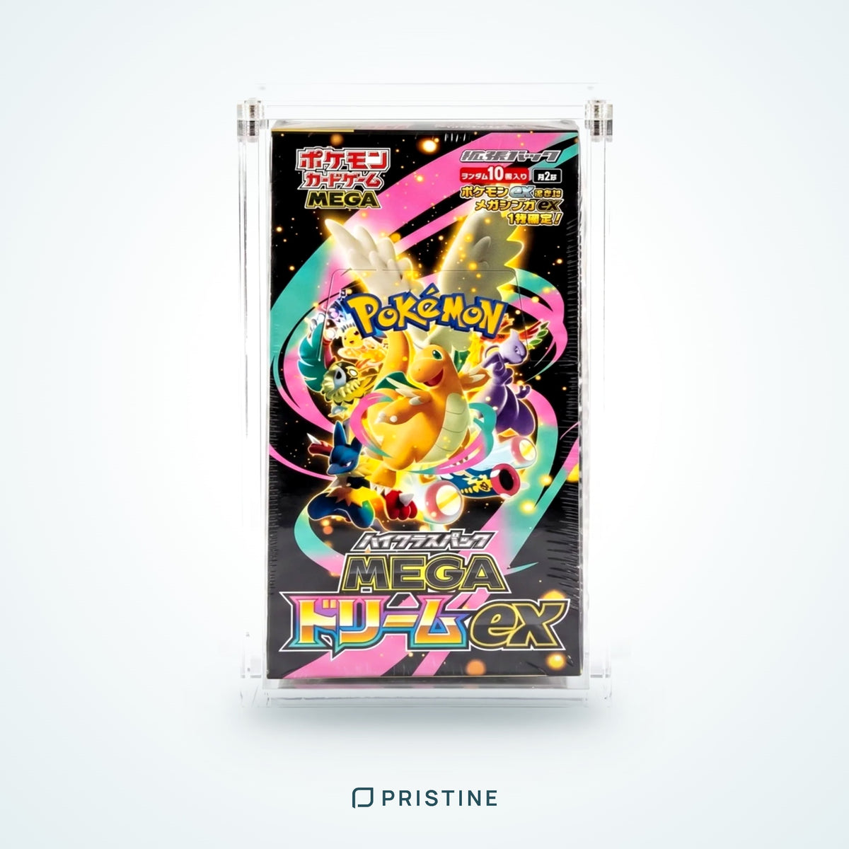 Protector de metacrilato para Booster Box japonesa de 10 sobres Pokémon TCG con tapa imantada
